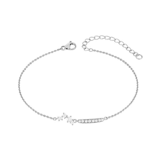 Korean Zircon Bar Bracelet – Available in Silver & Gold