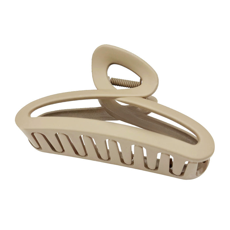Large Abstract Matte Hair Claw – Neutral Colors