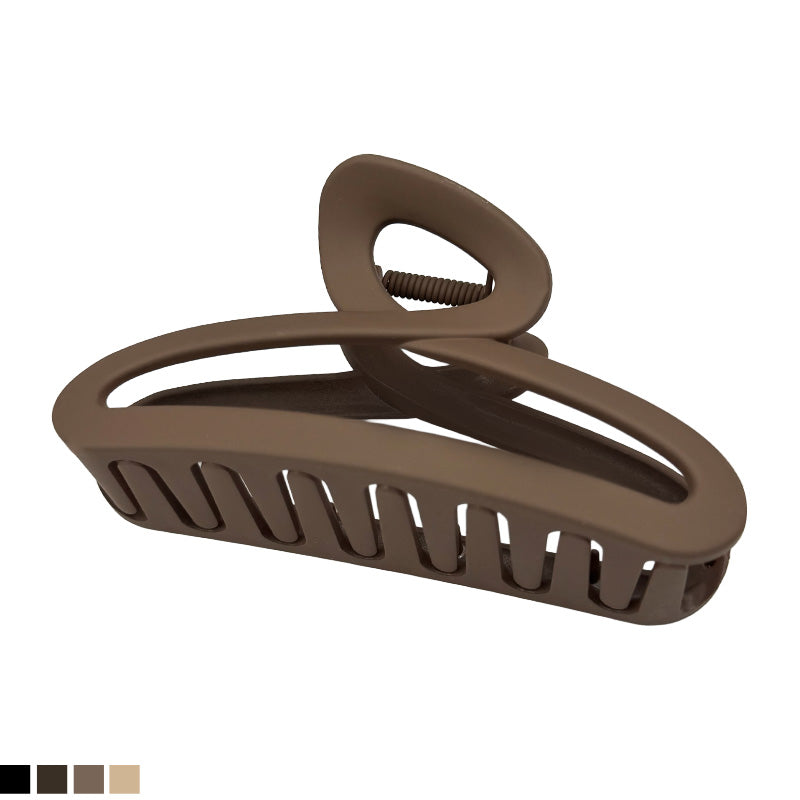 Large Abstract Matte Hair Claw – Neutral Colors