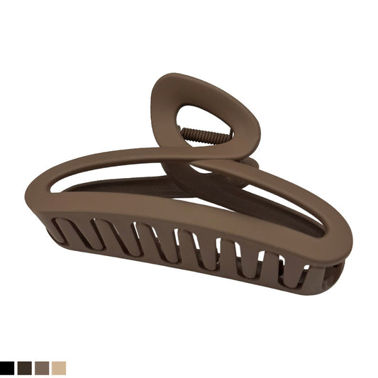 Large Abstract Matte Hair Claw – Neutral Colors