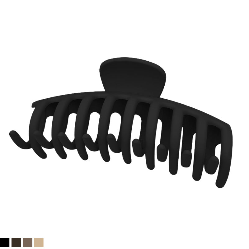 Large Curved Matte Hair Claw – Neutral Colors