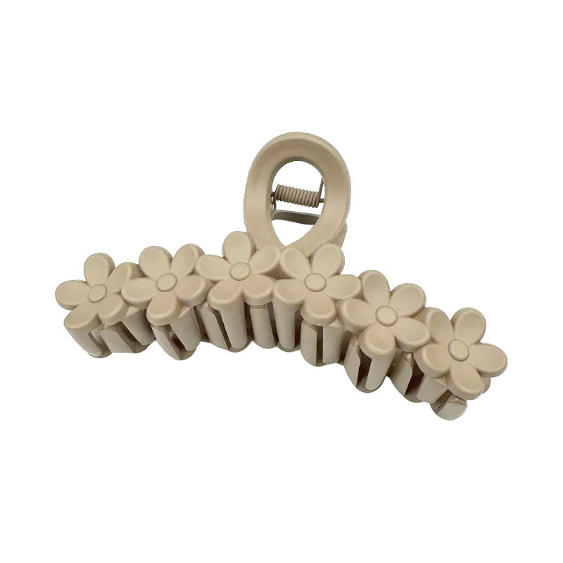 Large Daisy Row Matte Hair Claw – Neutral Colors