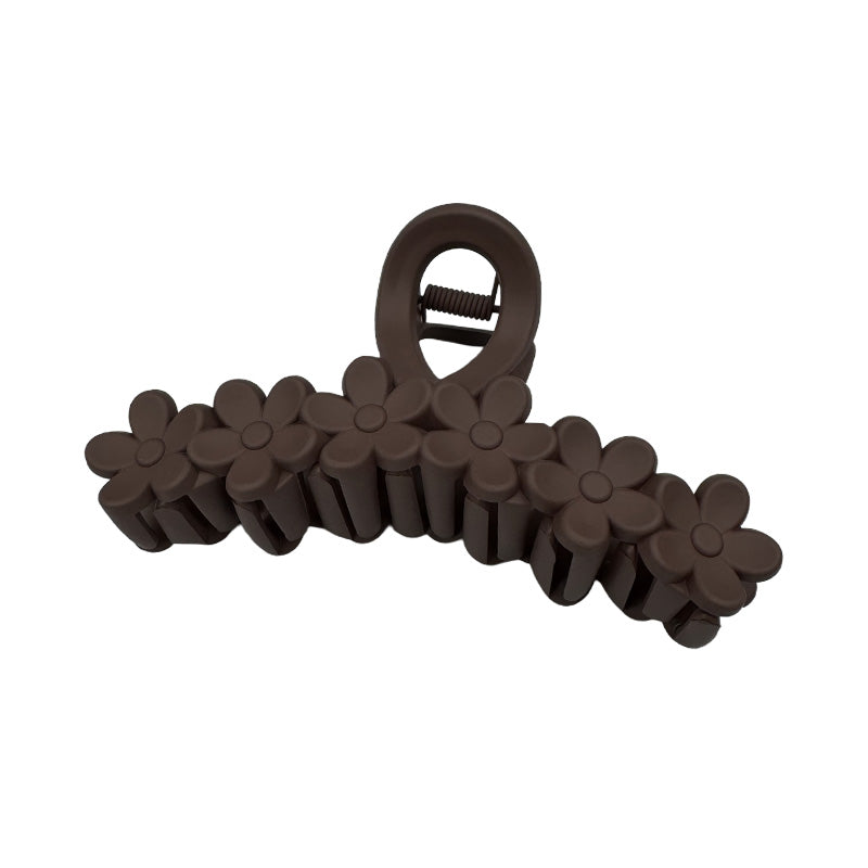 Large Daisy Row Matte Hair Claw – Neutral Colors