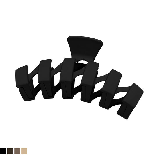 Large Geometric Matte Hair Claw – Neutral Colors