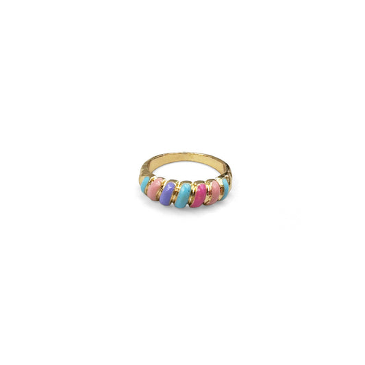 Rainbow Gem Dome Ring