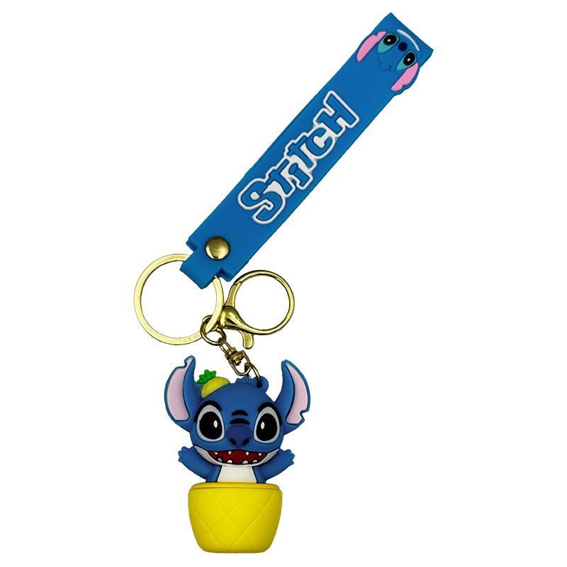 Stitch Character Keychain – Durable Rubber Design