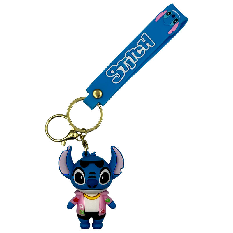 Stitch Character Keychain – Durable Rubber Design