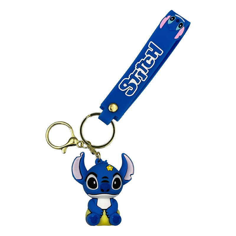 Stitch Character Keychain – Durable Rubber Design