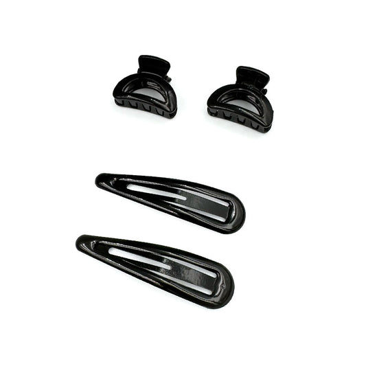 Teardrop Snap Tic Tac Clips with Semi-Circle Hair Claws