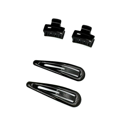 Teardrop Snap Tic Tac Clips with Square Hair Claws