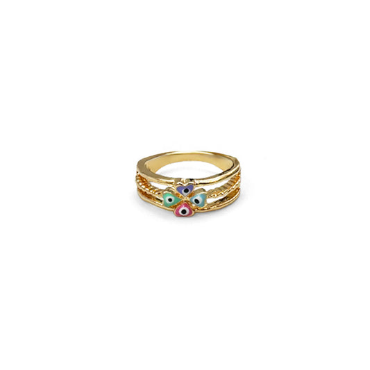 Triple Layer Evil Eye Ring