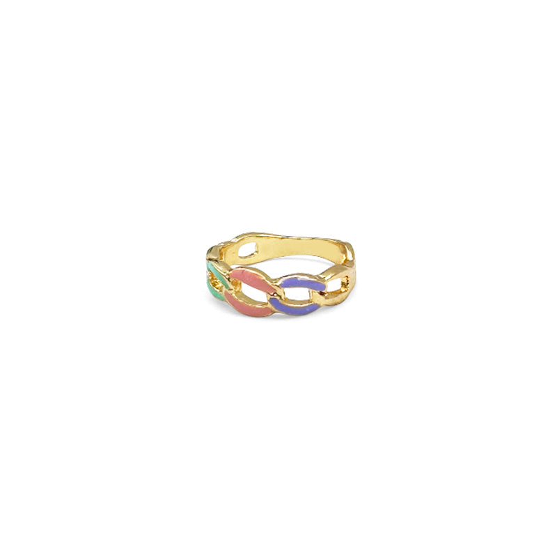 Twisted Rainbow Gem Ring
