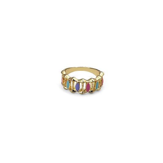 Vertical Gem Bar Ring