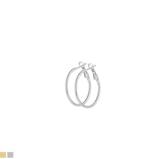Stainless Steel Basic Hoop Earrings 1.5 cm (2 mm) – Available in Silver & Gold