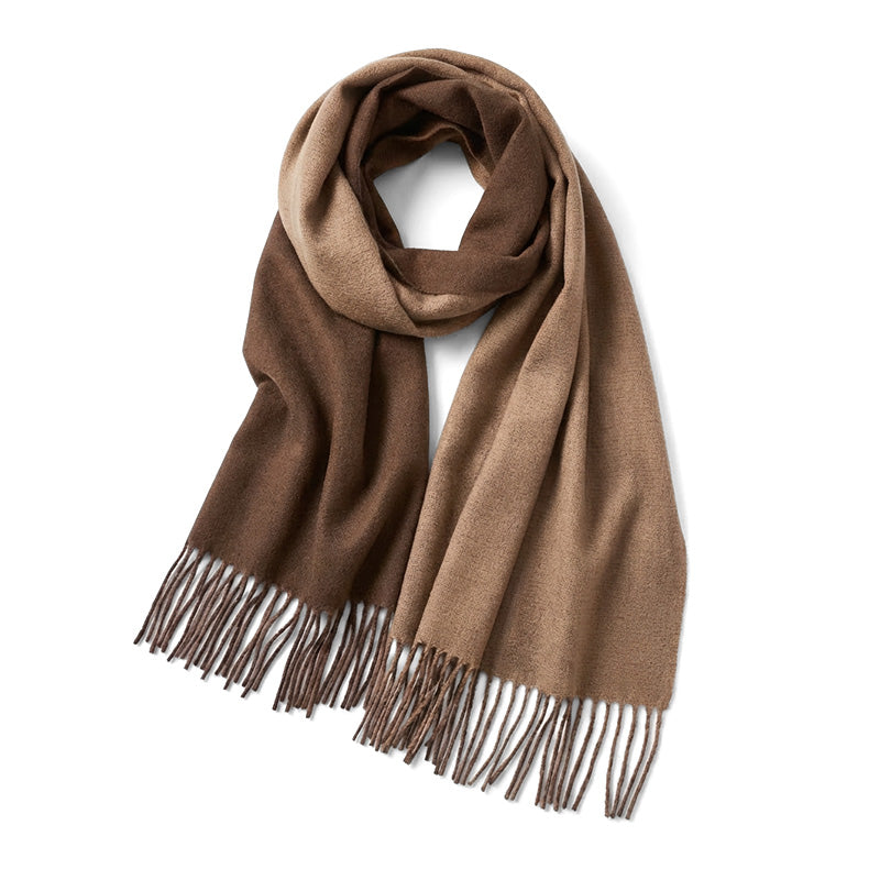 Double-Sided Big Winter Scarf - Solid Color