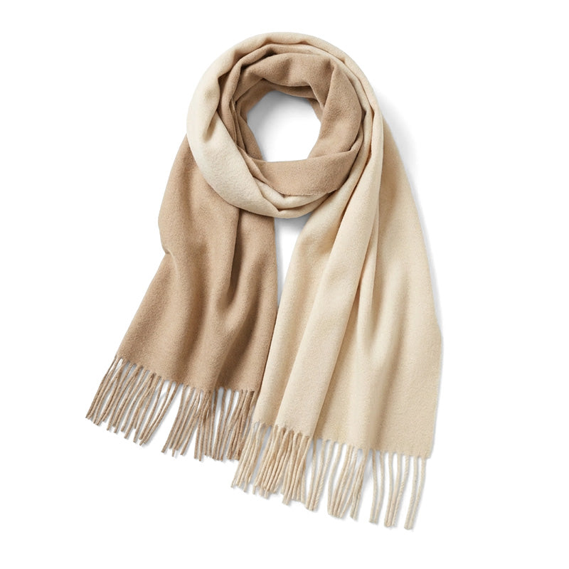 Double-Sided Big Winter Scarf - Solid Color