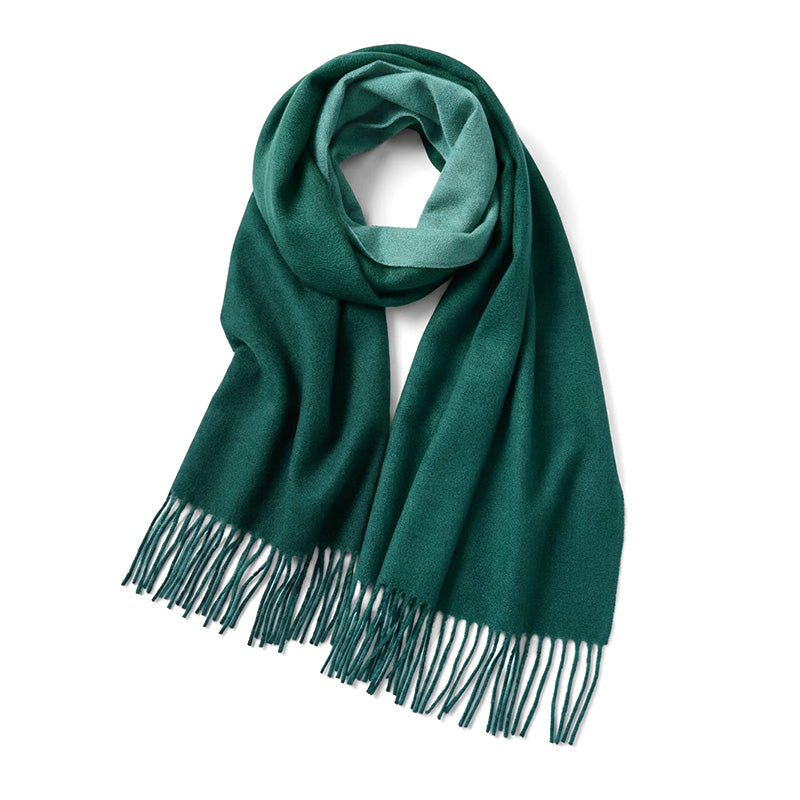 Double-Sided Big Winter Scarf - Solid Color
