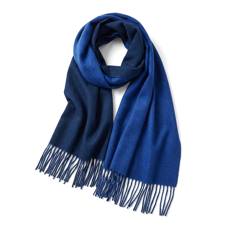 Double-Sided Big Winter Scarf - Solid Color