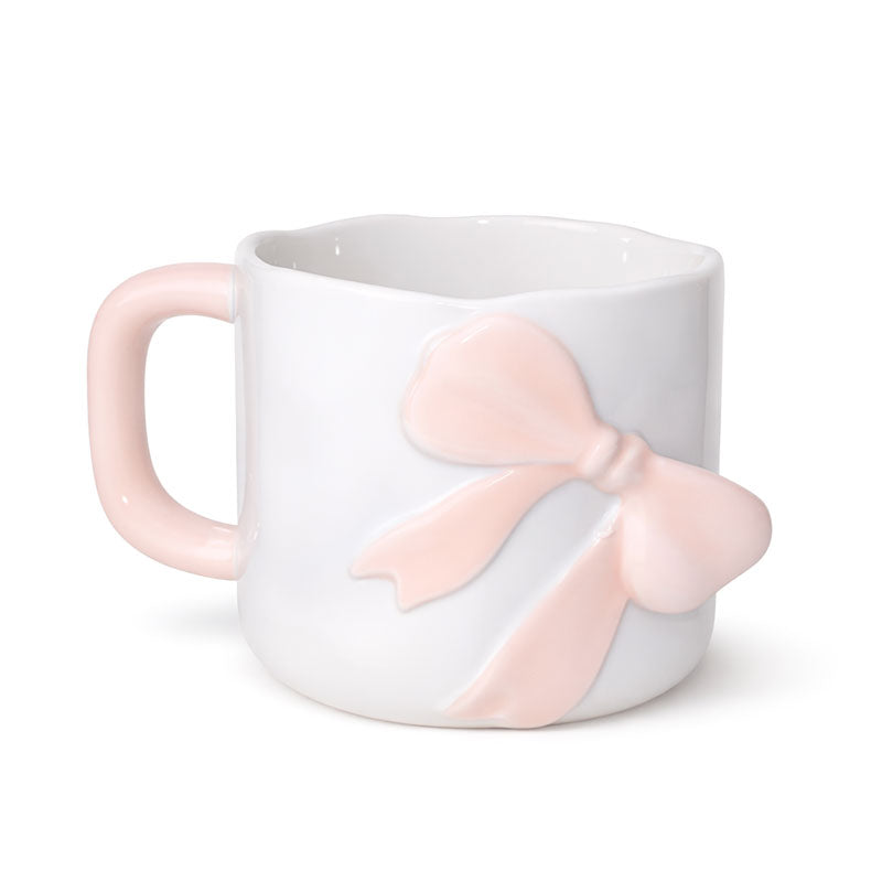 Bow Detail Ceramic Mug