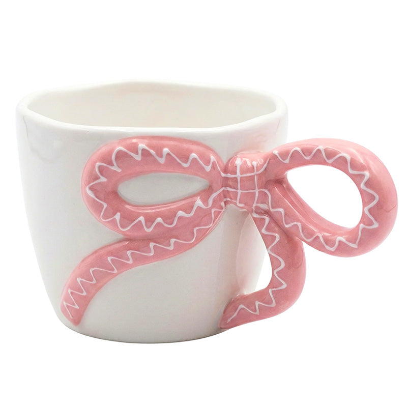 Bow Detail Ceramic Mug
