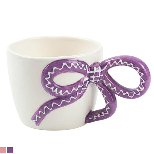 Bow Detail Ceramic Mug
