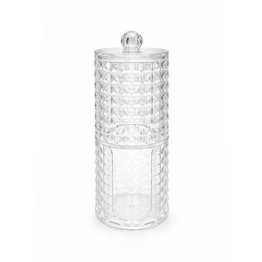 Clear Cotton Pad & Swab Storage Jar