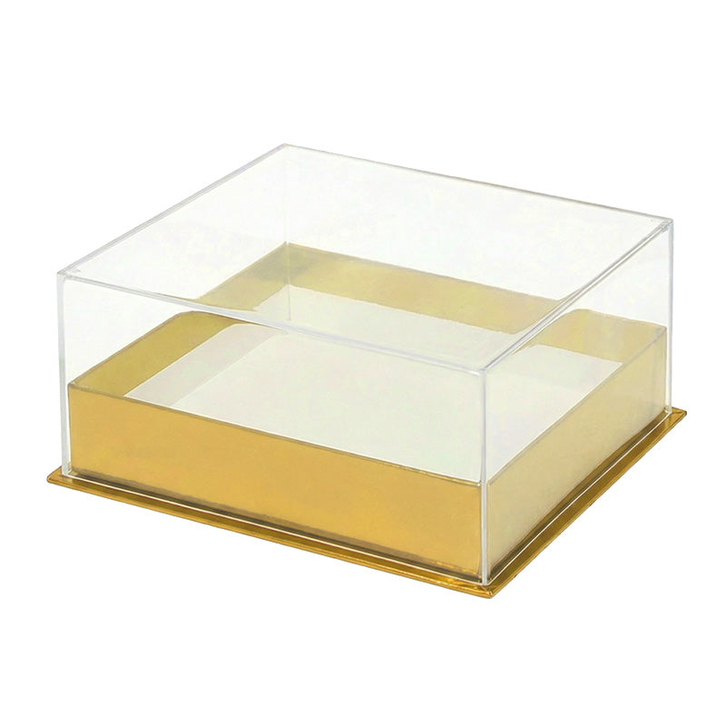 Rectangular Clear Lid Gift Box with Colored Base