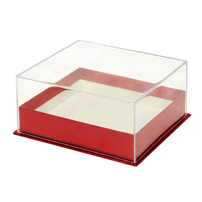 Rectangular Clear Lid Gift Box with Colored Base