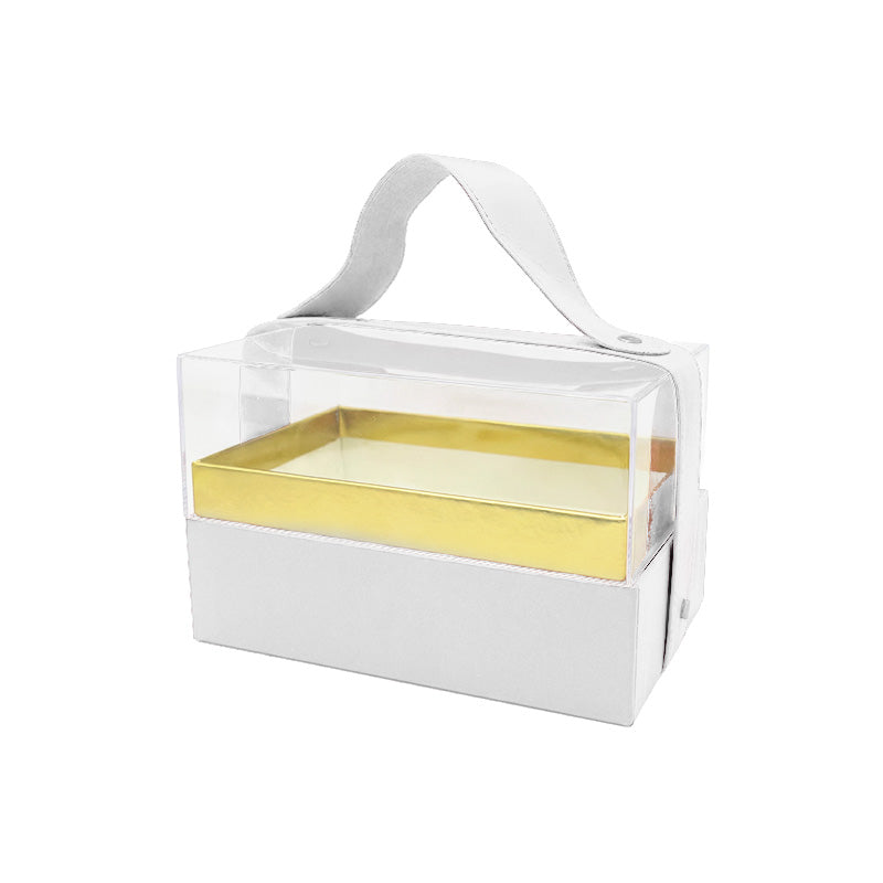 Rectangular Clear Lid Gift Box with Handle