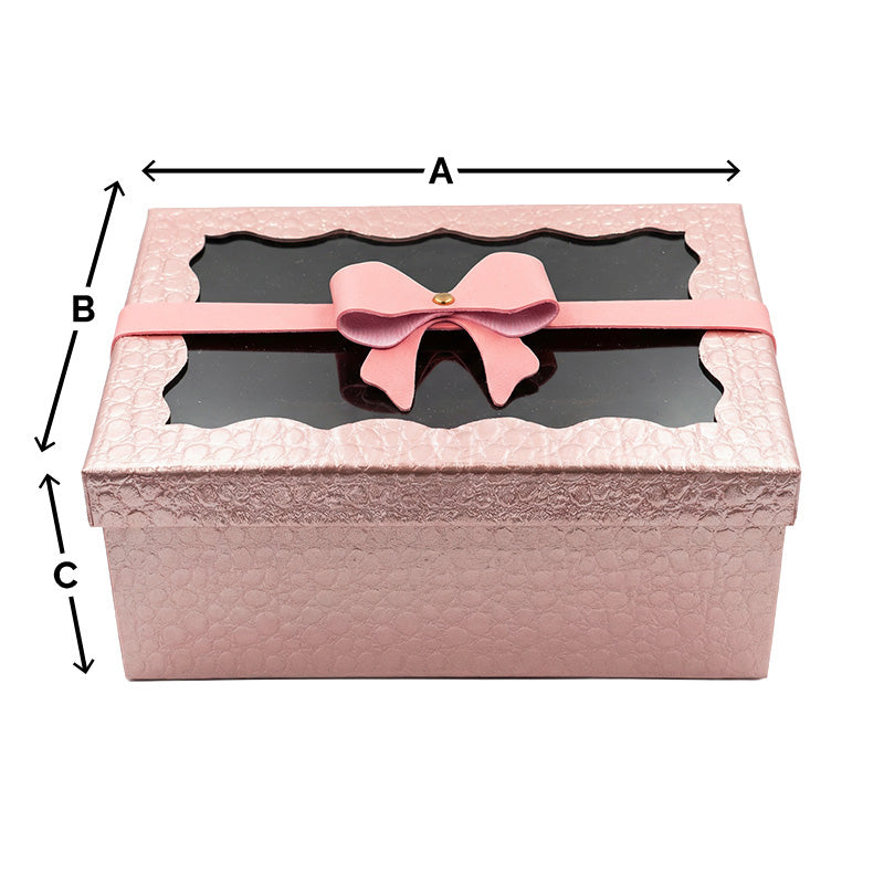 Rectangular Gift Box with Removable Bow - 3 sizes