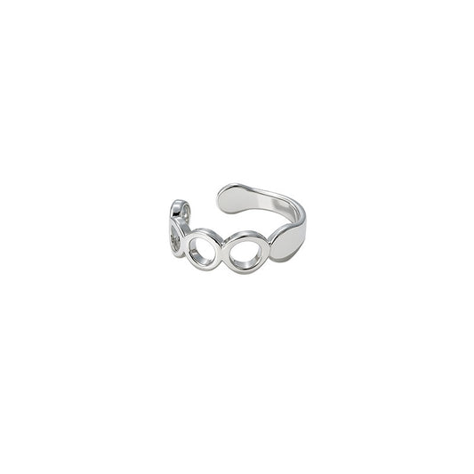 Adjustable Silver Open Bubble Ring – Design by Korea – Durable Material Ring