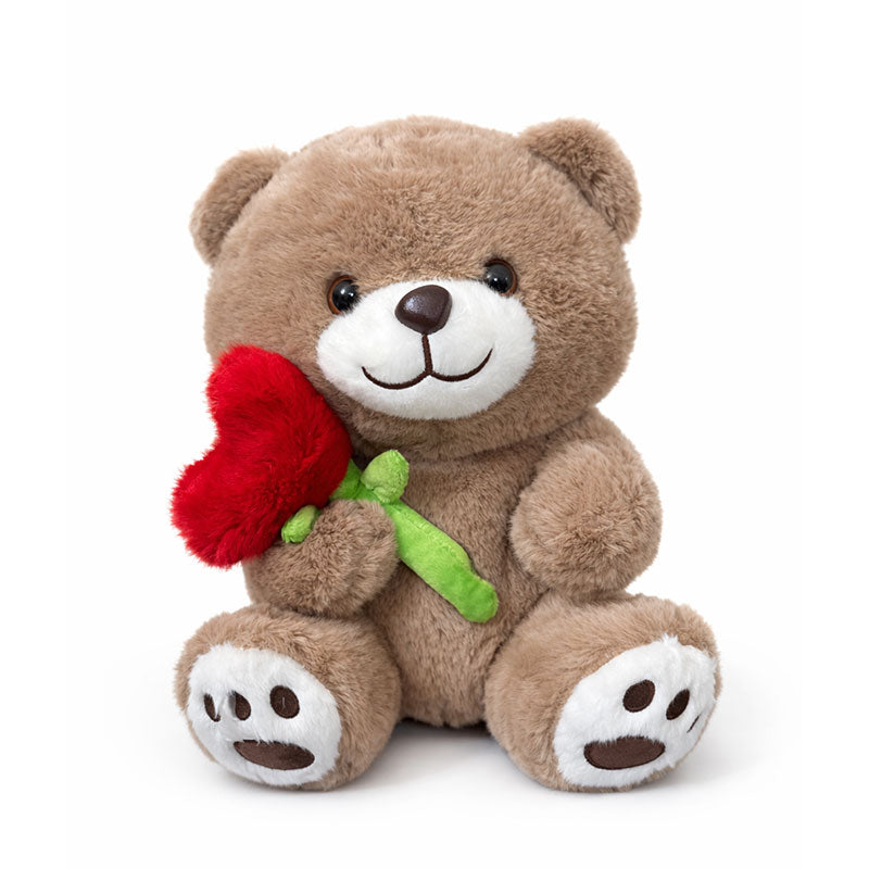 Teddy Bear Plush with Flower